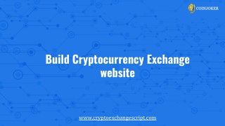 Build Cryptocurrency Exchange website | Coinjoker