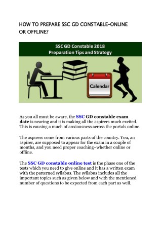 SSC GD Constable Mock Test 2018