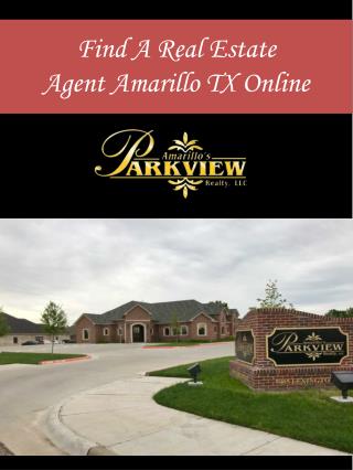 Find A Real Estate Agent Amarillo TX Online
