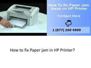 How to fix paper jam in your printer?