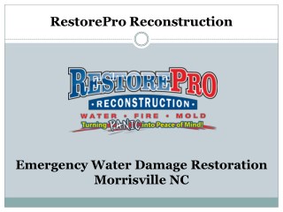 Emergency Water Damage Restoration Morrisville NC