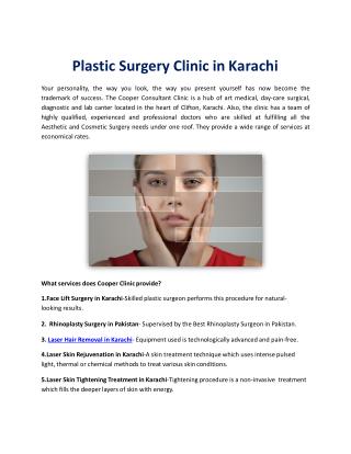 Best Cosmetic Plastic Surgery in Karachi, Pakistan