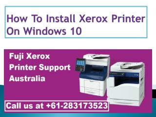 How To Install Xerox Printer On Windows 10