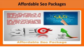 Affordable Seo packages