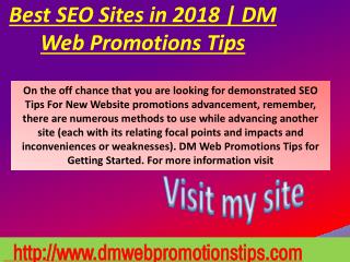 Best SEO Sites in 2018 | DM Web Promotions Tips
