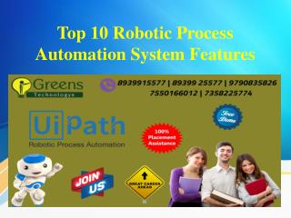 Top 10 Robotic Process Automation System Features