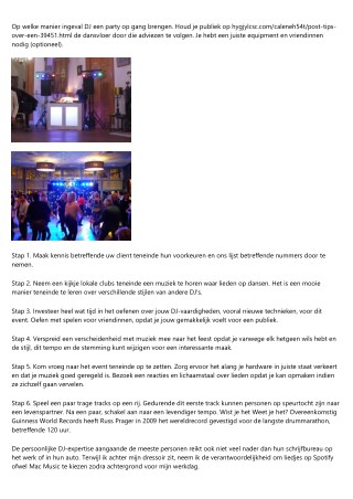 Alle Info Over Dj Huren Voor Feest Goedkoop