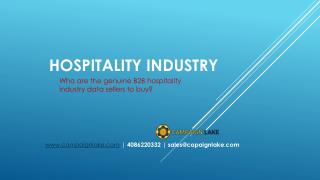 B2B Hospitality Industry data sellers