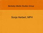 Sonja Herbert, MPH Herbertbmsg