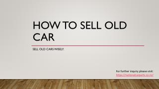 how to sell old car