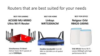 Routers that are best suited for your needs