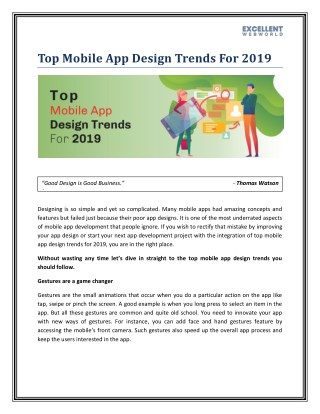The Hottest Design Trends in Mobile Apps For 2019