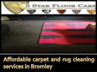 Affordable carpet and rug cleaning services in Bromley