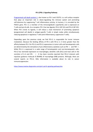 PD-1/PDL-1 Signaling Pathway