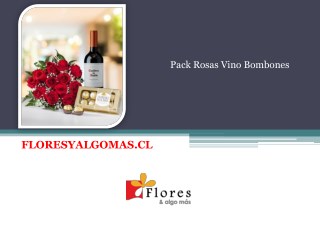 Pack Rosas Vino Bombones - Floresyalgomas Chile