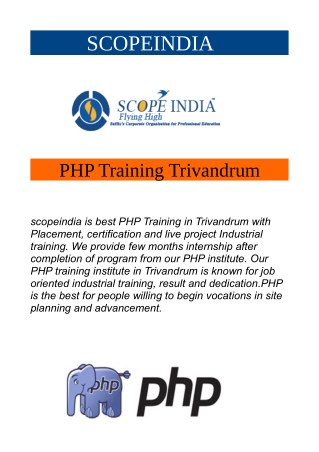 PHP Training Trivandrum