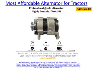 Most Affordable Alternator for Tractors