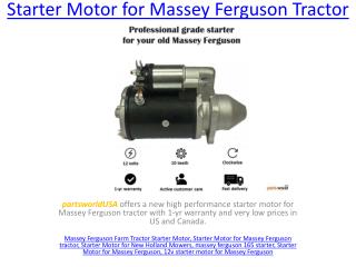 Starter Motor for Massey Ferguson Tractor