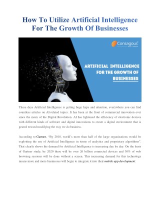 How To Utilize Artificial Intelligence For The Growth Of Businesses