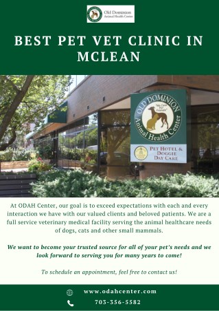 Best Pet Vet Clinic In McLean