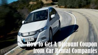 How to Get A Discount Coupon from Car Rental Companies