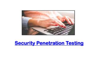 Security Penetration Testing