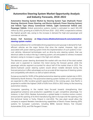 Automotive Steering System Market by Steering System Type and Vehicle Type