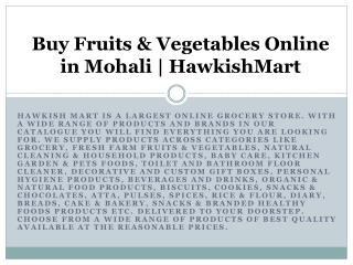 Buy Grocery and Fruits & Vegetable Online Mohali, Chandigarh, Panchkula, Kharar