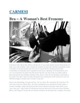 Bra – A Woman’s Best Frenemy
