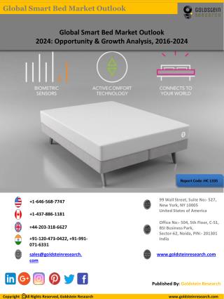 Global Smart Bed Market Outlook 2024: Opportunity & Growth Analysis, 2016-2024