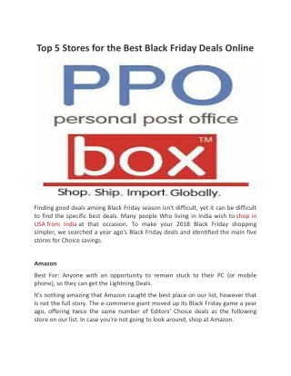 Top 5 Stores for the Best Black Friday Deals Online