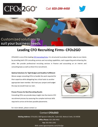 Leading CFO Recruiting Firms- CFOs2GO