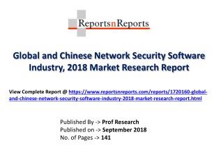 Global Network Security Software Market 2018 Recent Development and Future Forecast