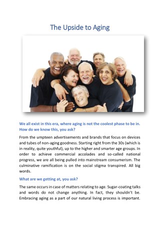 The Upside to Aging - Athulya Assisted Living