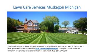 Lawn Care Services Muskegon Michigan