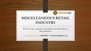 Miscellaneous Retail Industry Email List