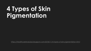 4 Types of Skin Pigmentation