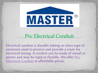 Pvc Electrical Conduit