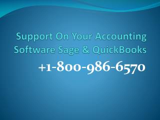 Support On Your Accounting Software Sage & QuickBooks