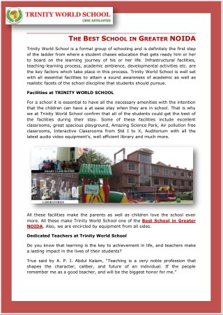 English Medium Schools for Your Children in Greater Noida