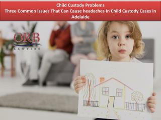 Child Custody Problems - Three Common Issues That Can Cause headaches In Child Custody Cases in Adelaide