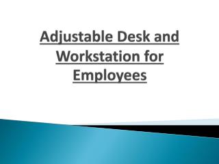 Adjustable Desk and Workstation for Employees
