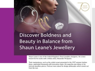 Discover Boldness and Beauty in Balance from Shaun Leane’s Jewellery