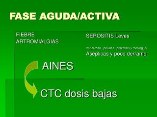 FASE AGUDA/ACTIVA