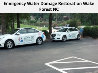 Emergency Water Damage Restoration Wake Forest NC