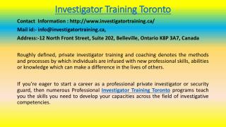 Are You Ready To Get Started Professional Investigator Training Toronto Course?