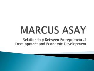 Marcus Asay Explains The Relationship Between Entrepreneuria