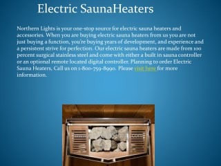 Reliable Electric Sauna Heaters