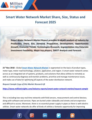 Smart Water Network Market Share, Size, Status and Forecast 2025