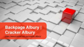 Backpage Albury | Cracker Albury